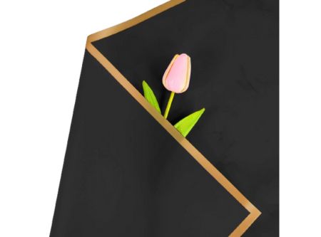 PAPEL COREANO 57X57 5.3C NEGRO/DORADO X 20 UNI 