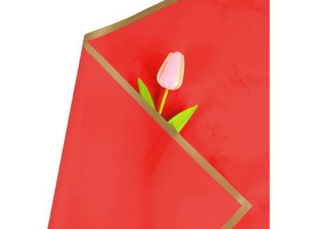  PAPEL COREANO 57X57 5.3C ROJO/DORADO X 20 UNI 