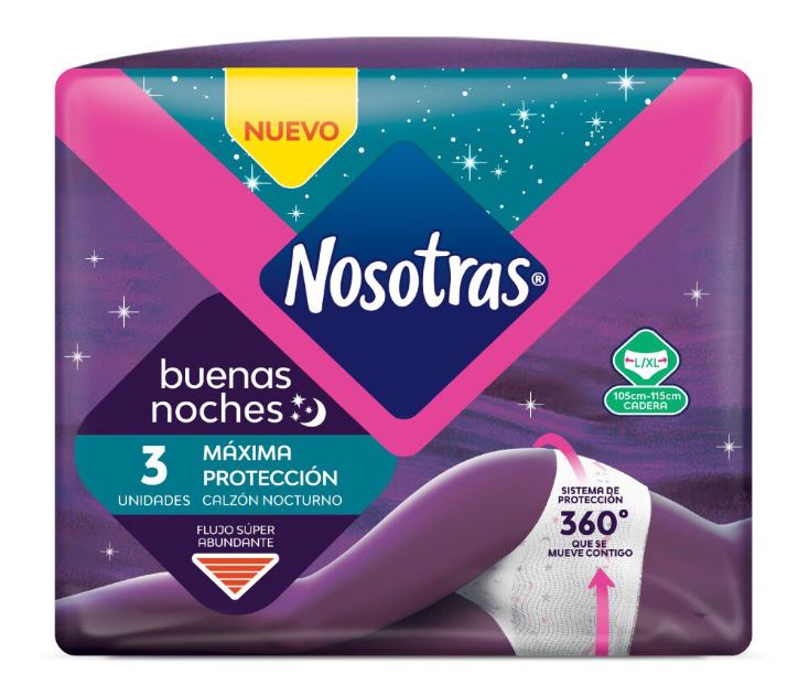  TOALLA HIG. NOSOTRAS CALZON NOCTURNO L-XL 3 UN 