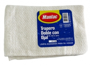  TRAPERO 50 X 30 C/OJAL DOBLE MANLAC ALGODON 