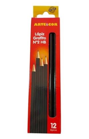  LAPIZ GRAFITO N/2. X 12 UND REDONDO ARTE & COR 