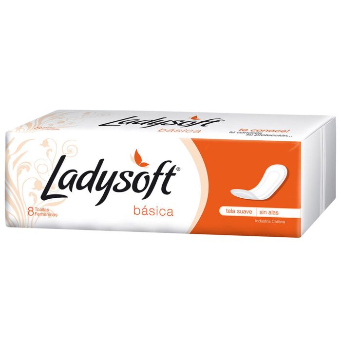  TOALLA HIG. LADYSOFT BASICA SIN/ALAS X 8 UN T.SUAV 