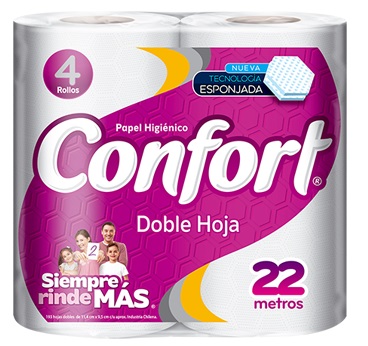  PAPEL HIG. 4 ROLLOS 22 MT H/D CONFORT 