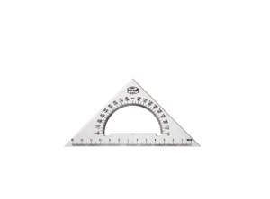  ESCUADRA PLASTICA 45o. X 15CM HAND 
