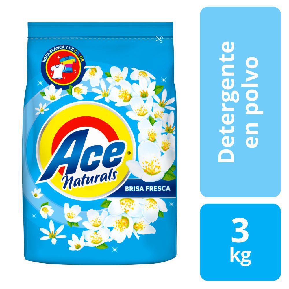  DETERGENTE POLVO 2.7 KG. ACE NATURAL BRISA FRESCA 