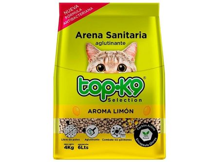  ARENA SANITARIA AGLUTINANTE TOPK9 LIMON 4 KG 