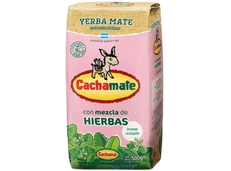  YERBA MATE 500 GR CACHAMATE POLEO MANZA.HINOJO 