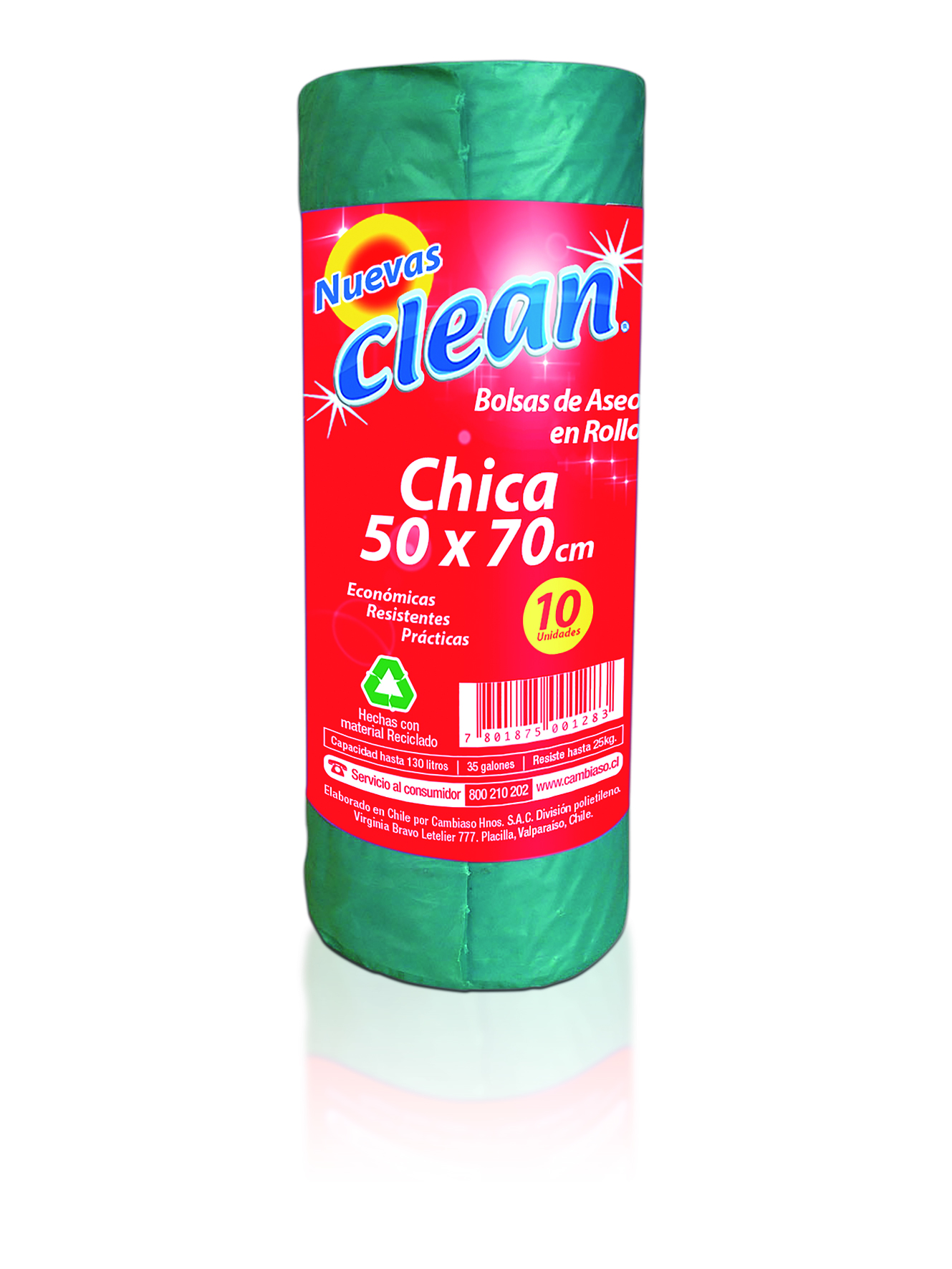  BOLSA BASURA 50 X 70 CM 10 UN CLEAN 