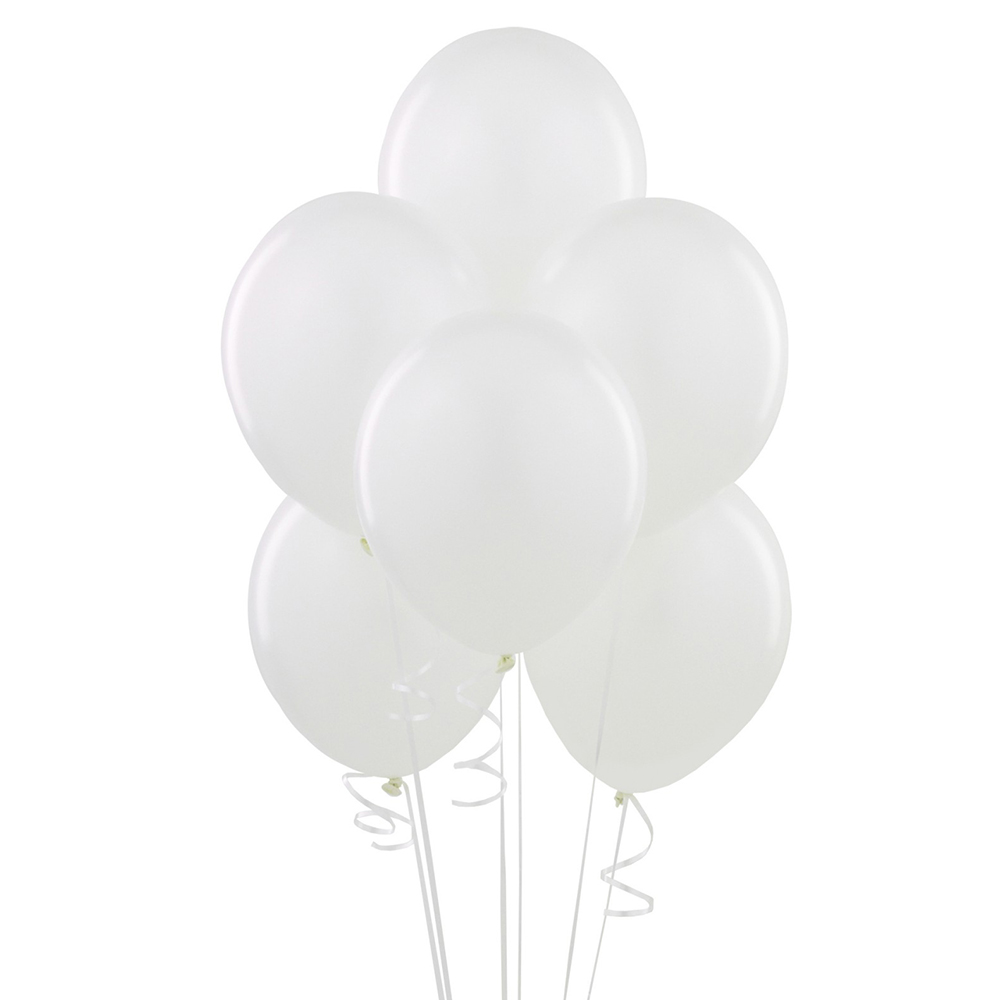  GLOBOS N 9 LISO X 25 UN BLANCO  GLAM 