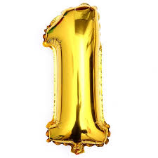  GLOBOS METAL.DORADO N.1 81 CM GLAM 
