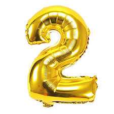  GLOBOS METAL.DORADO N.2 81 CM GLAM 