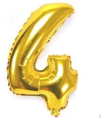  GLOBOS METAL.DORADO N.4 81 CM GLAM 