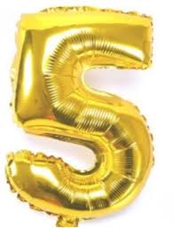 GLOBOS METAL.DORADO N.5 81 CM GLAM 
