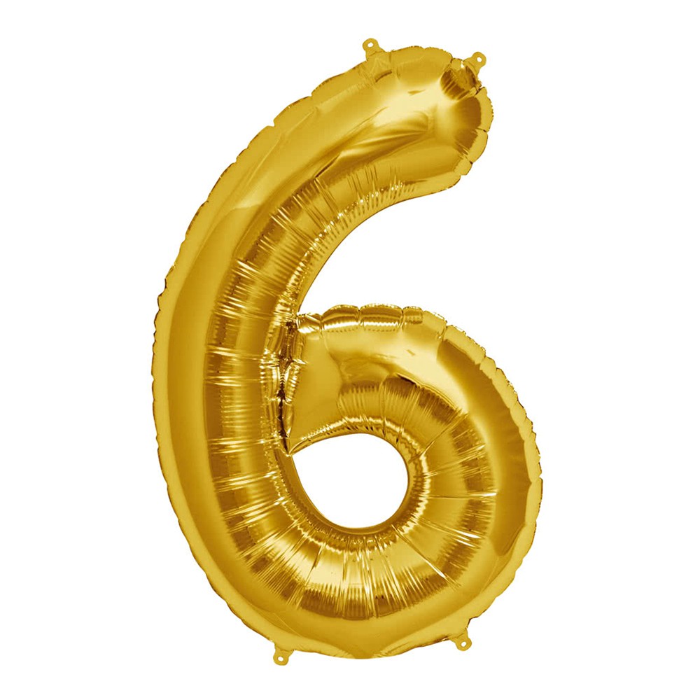  GLOBOS METAL.DORADO N.6 81 CM GLAM 