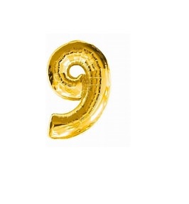  GLOBOS METAL.DORADO N.9 81 CM GLAM 