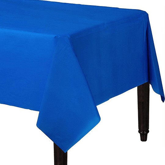  MANTEL PLASTICO 137 X 274 CM AZUL GLAM 
