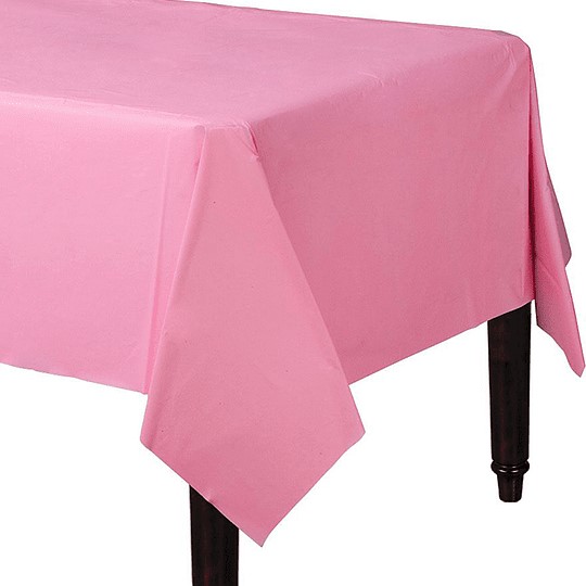  MANTEL PLASTICO 137 X 274 CM ROSADO GLAM 