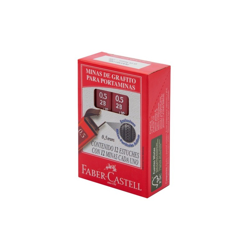  MINAS 0.5MM HB DP X 12 UND FABER CASTELL 