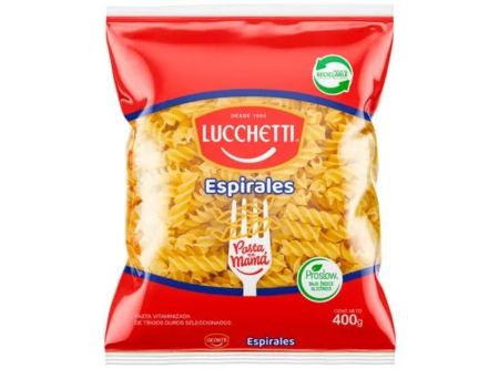  PASTA FIDEO 400 GR LUCCHETTI ESPIRALES 