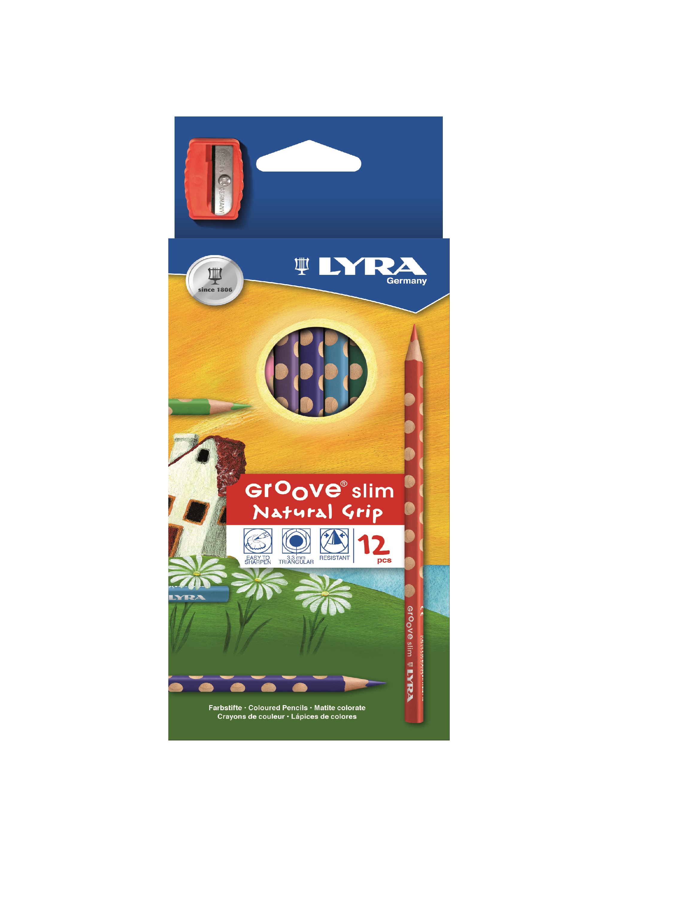  LAPIZ COLOR 12UN. LARGO LYRA GROOVE TRIANGULAR 