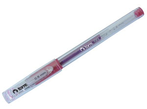  BOLIGRAFO GEL 0.8 TORRE METALICO ROSADO 