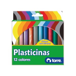  PLASTICINA 12 COLORES TORRE IMAGIA 216 GR 