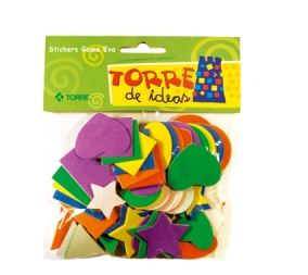  TORRE IDEAS FIGURAS GOMA EVA ADHESIVAS PTE X 60 UN 