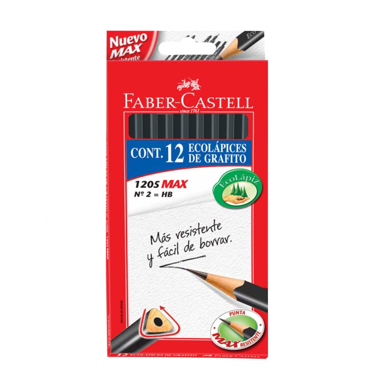  LAPIZ GRAFITO N/2. TRIANGULAR X 12 FABER CASTELL 