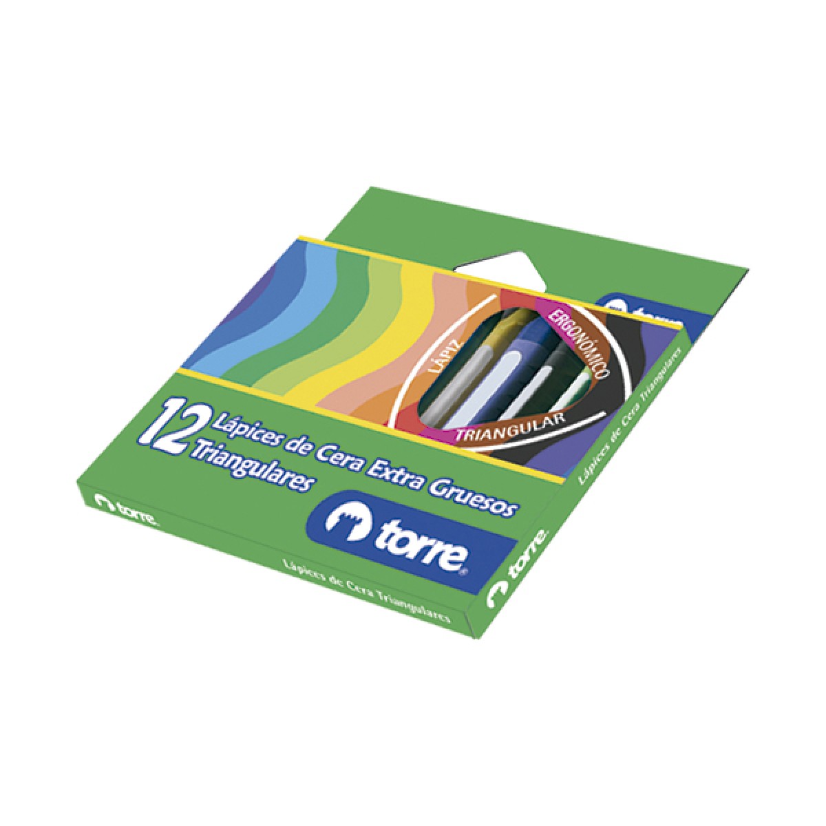  LAPIZ CERA  12 COLORES TRIANG IMAGIA JUMBO 