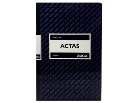  LIBRO ACTAS 100 HJ LINEAL FOLIADO AUCA 