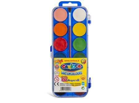  ACUARELA 12 COLORES CARIOCA 30 MM 