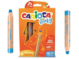  CRAYONES 3 EN 1 BABY 6 COLORES CARIOCA 