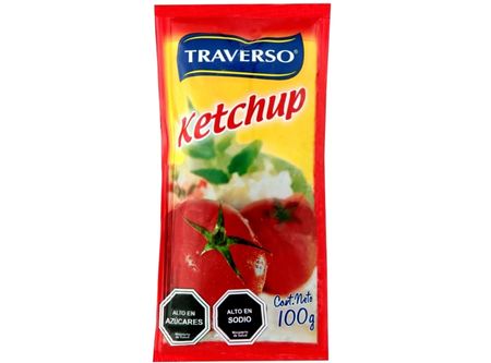  KETCHUP 100 GR TRAVERSO SACHET X 18 UND 