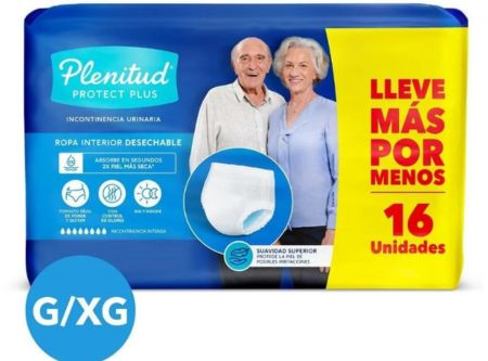  PANAL ADULTO 16 UN PLENITUD PROTEC G-XG PANT/CALZO 