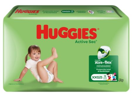  PANAL HUGGIES X 12 UN ACTIVE SEC XXG MAXI 