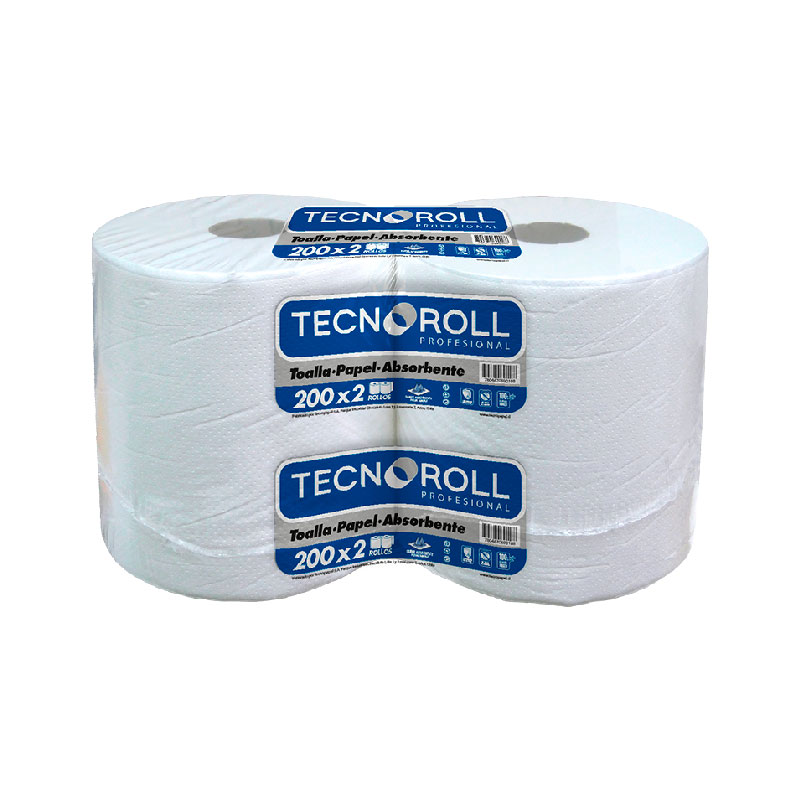  TOALLA PAPEL 2 ROLL 200 MT TECNOROLL H/S 