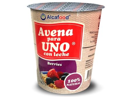  AVENA P.UNO C/LECHE 66 GR BERRIES ALCAFOOD 