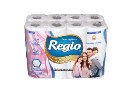  PAPEL HIG. 24 ROLLOS 25 MT H/D REGIO FAMILIA 
