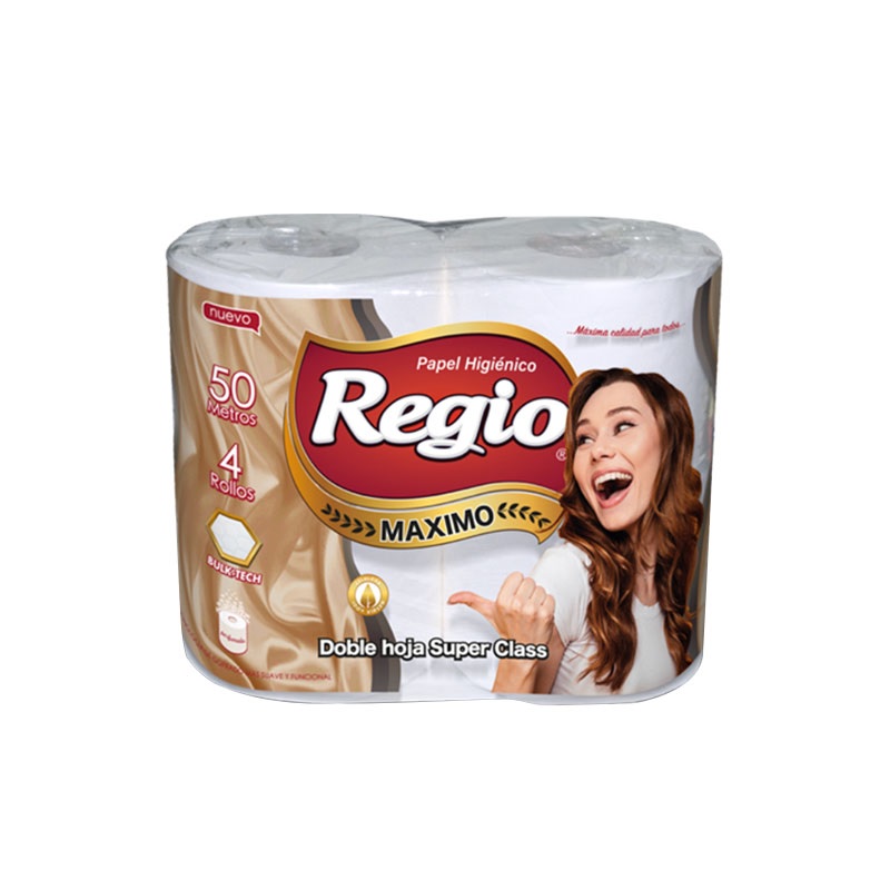  PAPEL HIG. 4 ROLLOS 50 MT H/D REGIO MAXIMO 