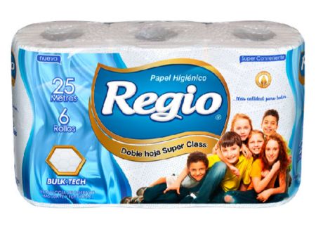  PAPEL HIG. 6 ROLLOS 25 MT H/D REGIO SUPER CLASS 