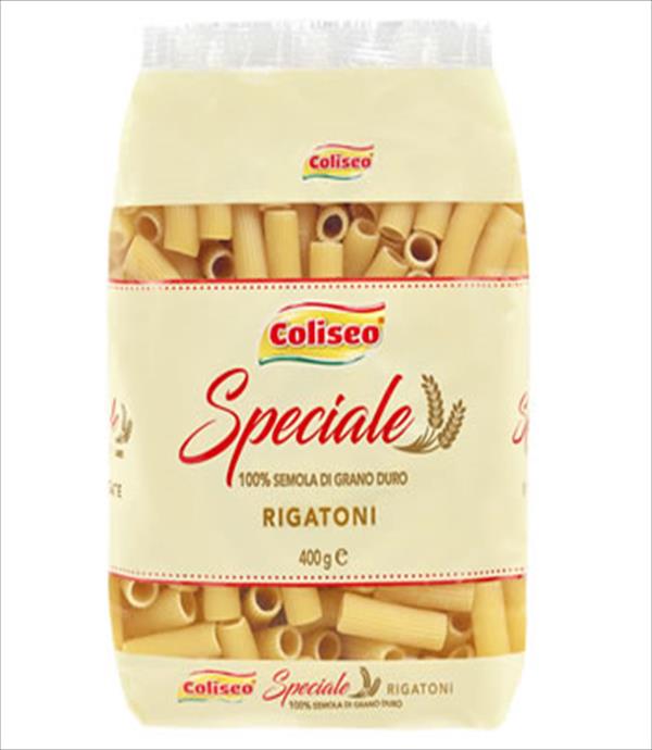  PASTA FIDEO 400 GR COLISEO RIGATONI SPECIALE 