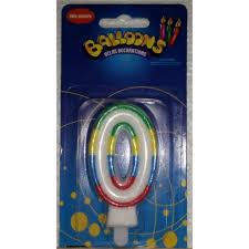  VELA CUMPLEAOS N/.0 X 1 UND BALLOONS 