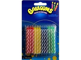  VELA CUMPLEAOS PTE X 24 UND BALLOONS SURTIDA 