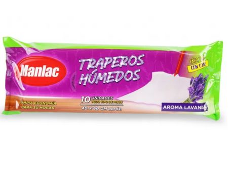  TRAPERO DESECHABLE PQ X 10 UN LAVANDA MANLAC 