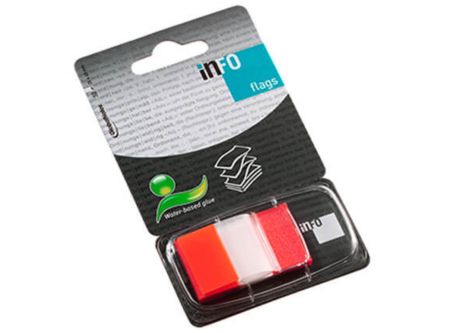  SEPARADOR DE PGINA INFO NOTES ROJO 25X43 MM 