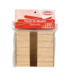  PALOS HELADO 50 UND ARTEL BOLSA 