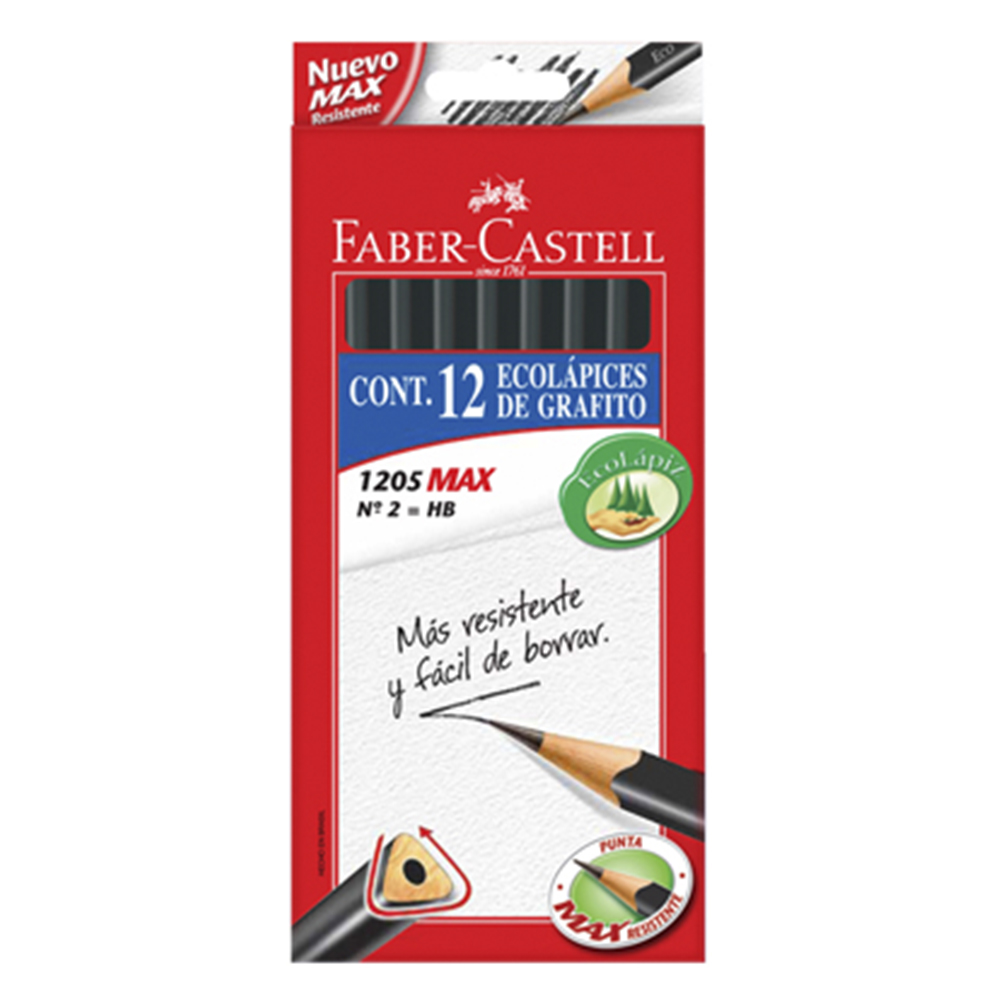  LAPIZ GRAFITO N/2. HEXAGONAL DP X 12 UND FABER CAS 