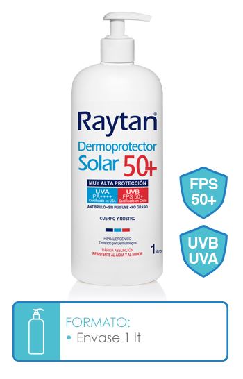  PROTECTOR SOLAR 1 LT FPS 50+ RAYTAN VALVULA 