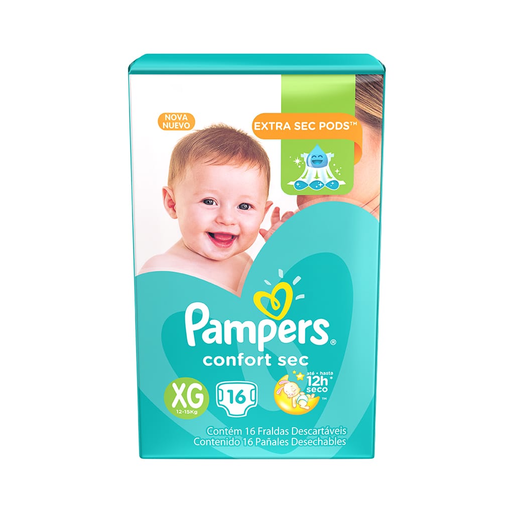  PANAL PAMPERS CONFORT SEC PQ X 16 UN XG 