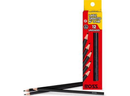  LAPIZ GRAFITO No.2 ROSS REEDONDO X 12 UN 